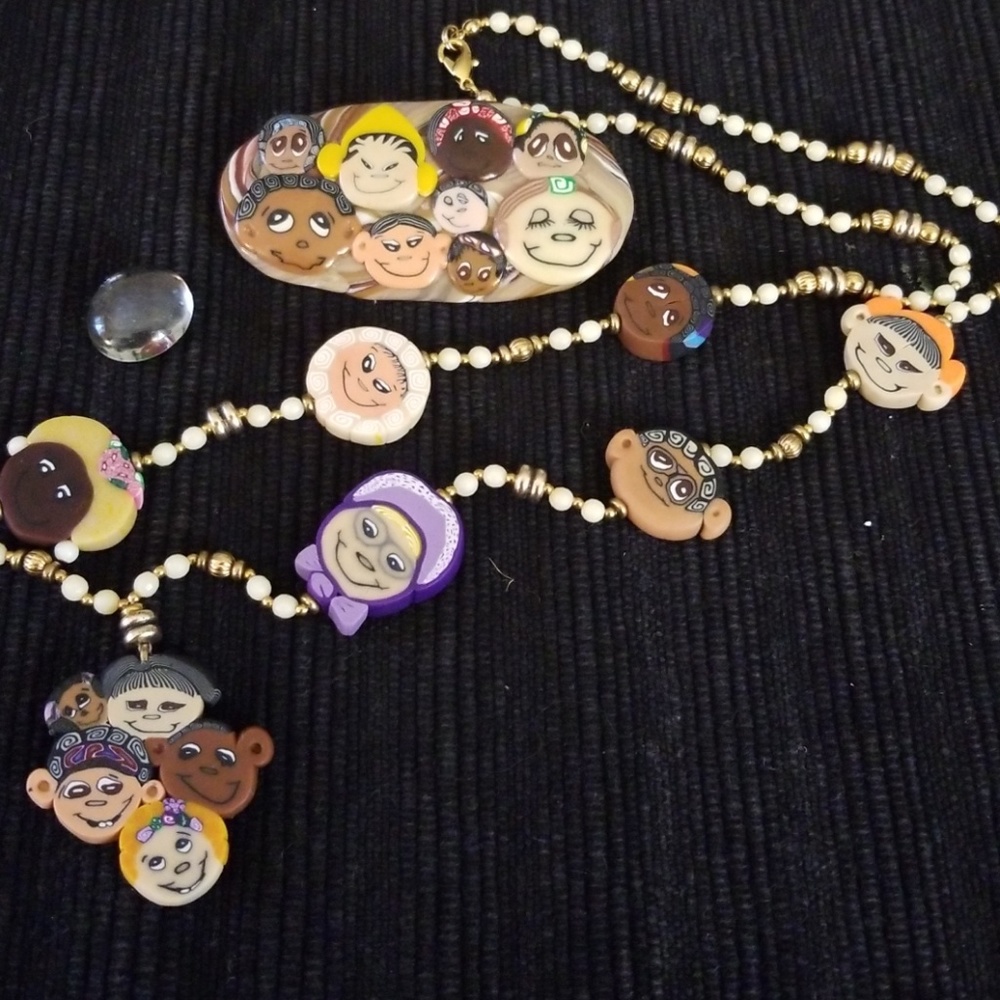 Teachers Necklace and Brooch Set